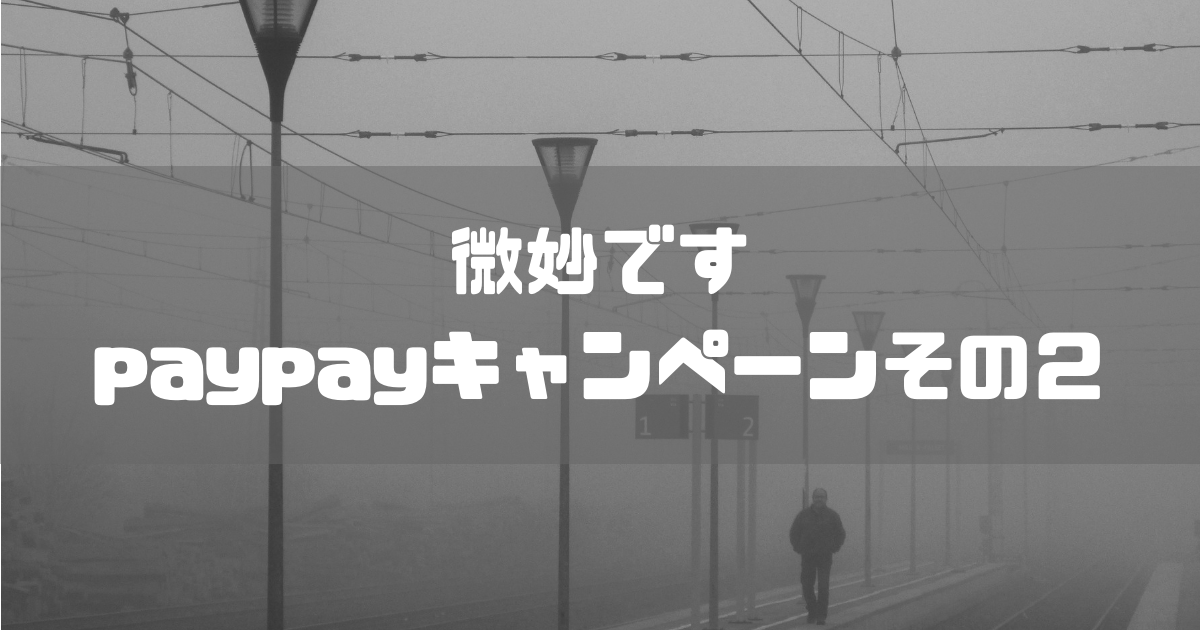 【微妙】paypay(ペイペイ)の100億円還元キャンペーン第２弾が期待はずれです